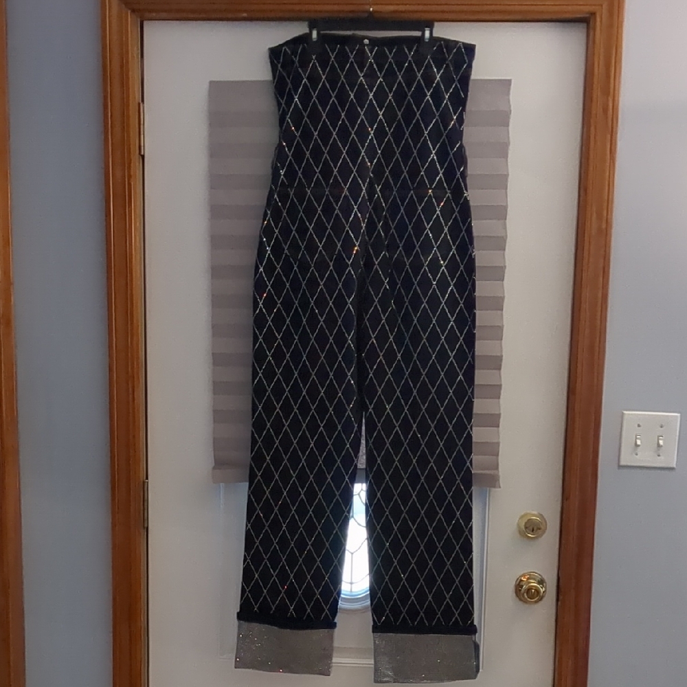 Edge Elegant Diamond Pattern Strapless Jumpsuit W… - image 5